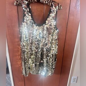 Zara Sparkling Gold Sequin Tank Top